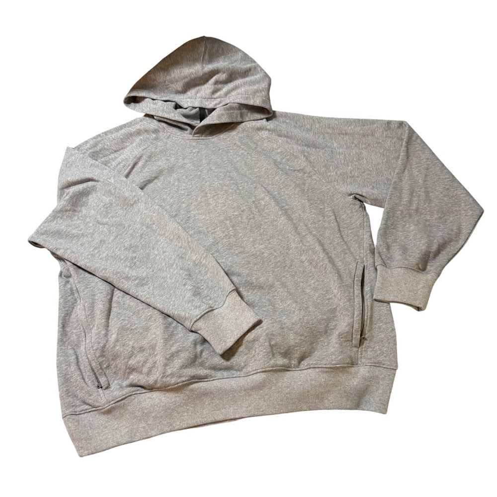 Fabletics SZ XXL Gray Hoodie Cotton Soft Warm Causal Pullover Pockets Year Round